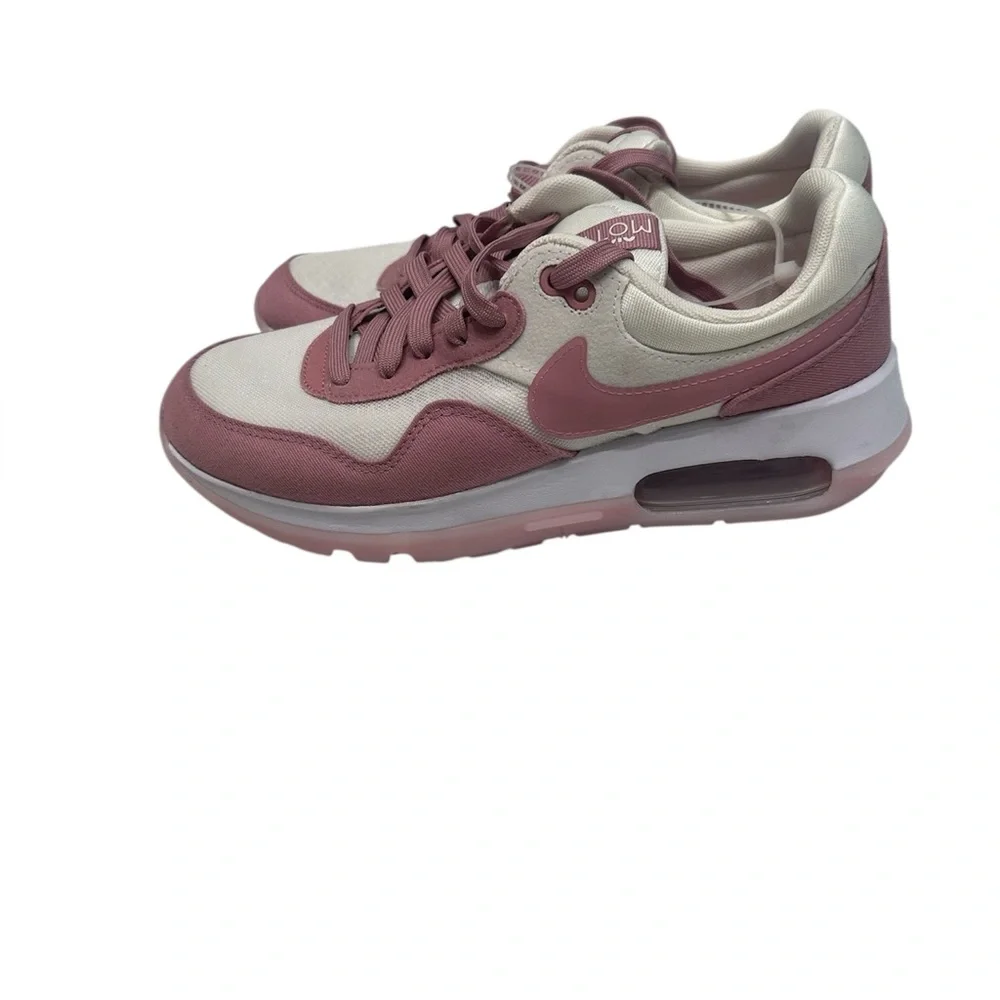 Nike Air Max Motif Girls Size 7Y Pink White Running Athletic Shoes Sneakers NWOB